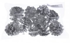 Vánoční dekorace pinus niger met/ 7 - 9cm - 10 ks