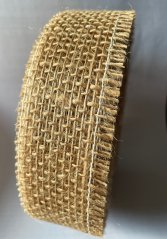 Tužená nezaobroubená jutová stuha 4cm/20m