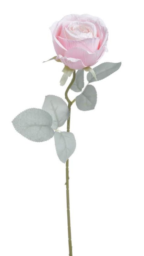 Umělá rozkvetlá růže, květ Ø8cm/dl.50cm