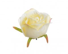 Hlavička polorozvité umělé růže 5cm 6ks