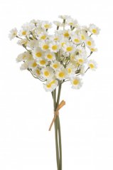 Svazek umělého kvetoucího heřmánku, květ 2,5cm dl. 35cm - 3 kusy