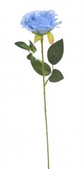 Umělá rozkvetlá růže, květ Ø6cm/dl.52cm