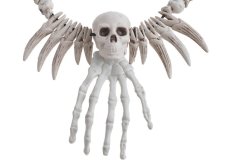 Halloween dekorace – náhrdelník s lebkou 46 cm