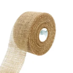 Jutová tužená stuha s nezaobroubeným okrajem 5cm/10m