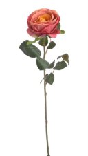 Umělá rozkvetlá růže, hlavička Ø 8cm/celkem dl. 58cm