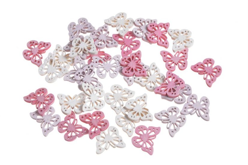 Dřevěné výseky ve tvaru  motýl 2cm - 36ks