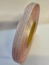 Jednobarevná plátnová stuha s efektní nití 1cm/20m
