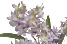 Umělá rozvětvená větvička s květy hortensie dl. 90cm - zápich