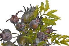 Svazek umělých větviček divoké růže s plody dl. 24cm -  3ks