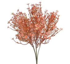 Umělá větvička s drobnými kvítky oranžová 34 cm