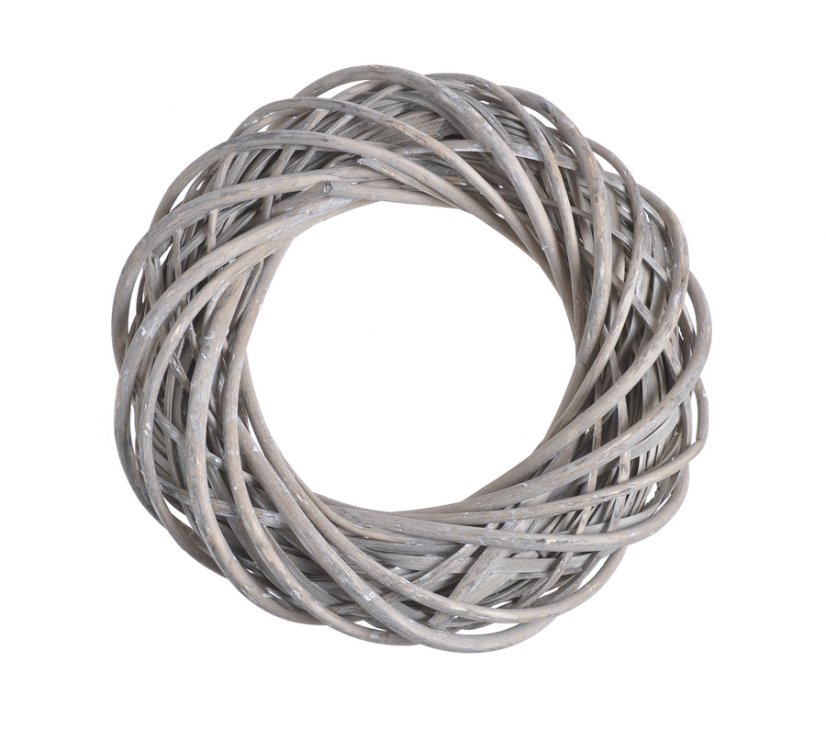 Proutěný věnec z různých druhů proutí Ø 30cm/tl.6cm