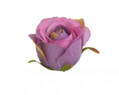 Hlavička polorozvité umělé růže 5cm 6ks
