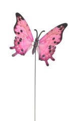Dekorace plechový motýl .24cmLx20cmWx50cmH. - zápich