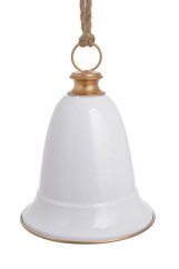 Dekorace 3D kovový zvon s rolničkou - závěs.(20,5cmØx27,5cmH) 47cmH