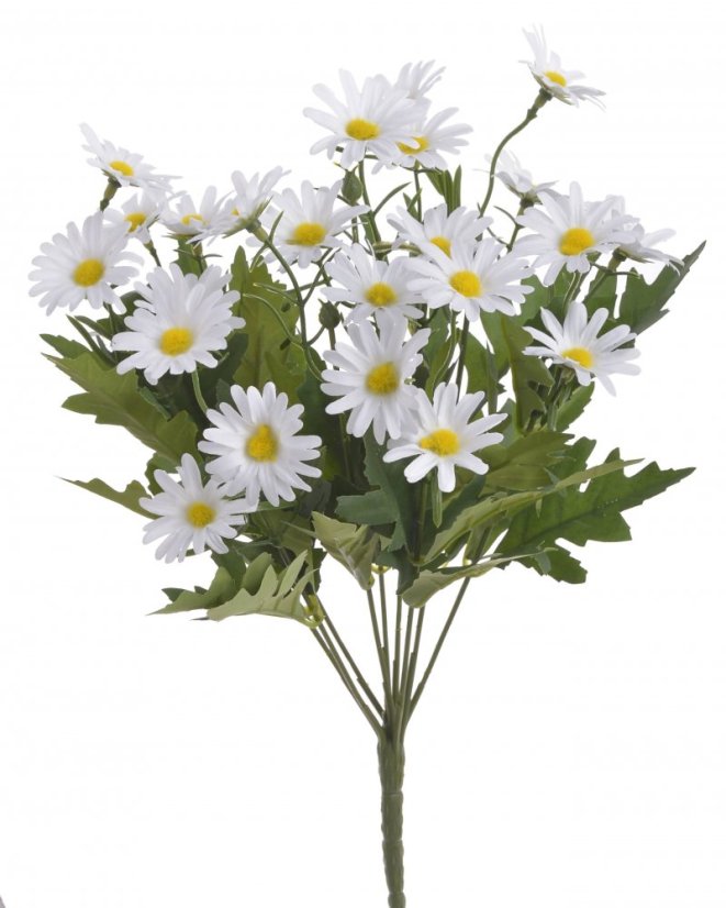 Umělá kopretina kytice s 20 kvítky Ø 4cm/dl.36cm