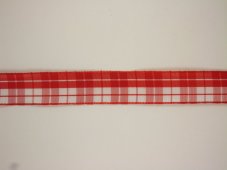 tkaná kostková stuha s drátem 2,5cm/25m