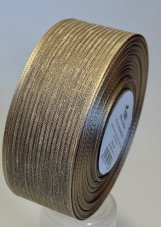 Plátnová stuha s metaloplastem a efektní nití 4cm/25m