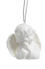 Dekorace figurka busta anděl na pověšení 5cm