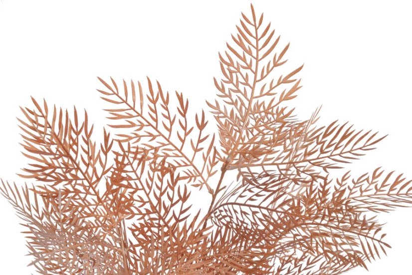 Větvička umělého kapradí 95cm - rezavá 04