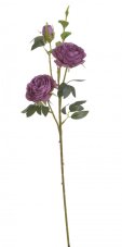 Umělá pivoňka s 2květy a poupětem, květ Ø7cm/ celková dl.67cm
