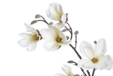 Umělá větvička kvetoucí magnolie, květ 7 cm, dl. 72 cm