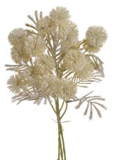 Vánoční dekorace posněžený svazek 3 česneků s listy, květ Ø 4cm/dl. 30cm