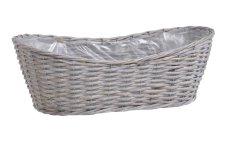 Proutěný oválný košík s nepropustnou výstelkou  44/20/H18cm