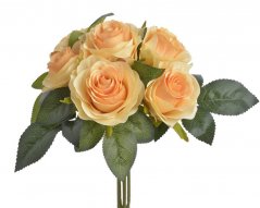 Kytice umělých růží, hlavička Ø 7cm, dl. 30cm