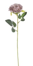Umělá rozkvetlá růže, květ Ø6cm/dl.52cm
