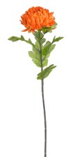 Umělá chryzantema s listy, květ Ø 9cm, dl. 59cm
