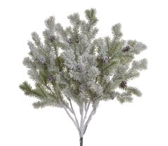 Vánoční dekorace posněžená větev posněžená dl.42cm