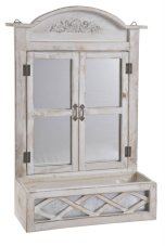 Dekorace ve tvaru okna s truhlíkem na aranžování 36x13x9.5x54cm