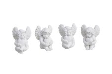 Dekorace figurka anděl 3cmLx2,5cmWx3,5cmH - 4ks