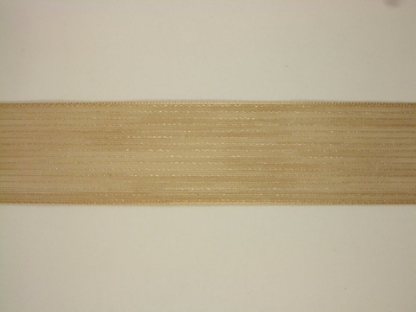 Plátnová stuha s metaloplastem a efektní nití 2,5cm/25m
