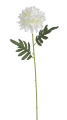 Umělá chryzantéma na stopce s listy, květ Ø16cm/celkem dl.53cm