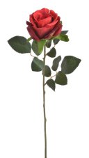 Umělá rozkvetlá růže, hlavička Ø 8cm/celkem dl. 58cm