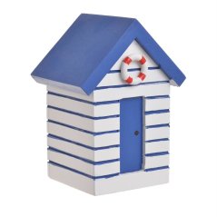 Letní dekorace - pokladnička - plážový domek  12cmL x 8,5cmW x 7cmH