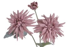 Umělá kvetoucí chryzantéma s dvěma květy a poupětem Ø13cm/dl.65cm
