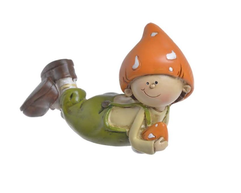 dekorace figurka skřítek ležící 9,6x6cm