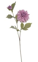 Umělá rozkvetlá dahlie s poupětem, květ Ø11cm/dl.65cm