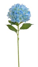 Umělá hortenzie s listy, hlava Ø 25cm, dl.80cm
