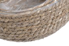 Přírodní jutové košíky s uchy – sada 3 ks, Ø 19–28 cm