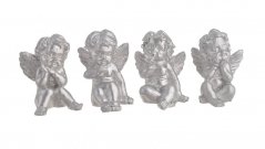 Dekorace sedící anděl mix druhů 3,5cmL x 3,5cmW x 5cmH - 4ks