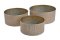 Sada kulatých plechových nádob,   24,5cm∅x11cmH, 22cm∅x10cmH, 19cm∅x9cmH - 3ks