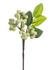 Umělá větvička hlohu s bobulemi a listy, dl. 20 cm_29