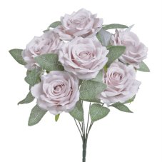 Kytice umělých rozvitých růží, květ Ø 8cm/dl. celkem 30cm