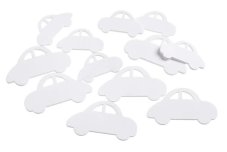 Dřevěné výseky ve tvaru auta 6-7cm - 12ks