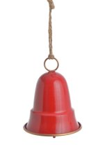 Dekorace kovový zvonek (11cmØx13,5cmH) 23cmH - závěs