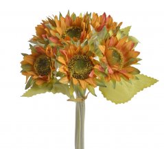 Svazek kvetoucích umělých slunečnic, květ Ø9cm/celkem dl.28 cm