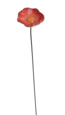 Dekorace keramický kvítek na drátku - zápich (5cm⌀x3cmH) 28cmH